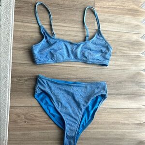 Shimmering Blue Bikini Set